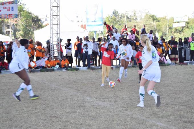 The Lucy playing against Mama United of Kenya 