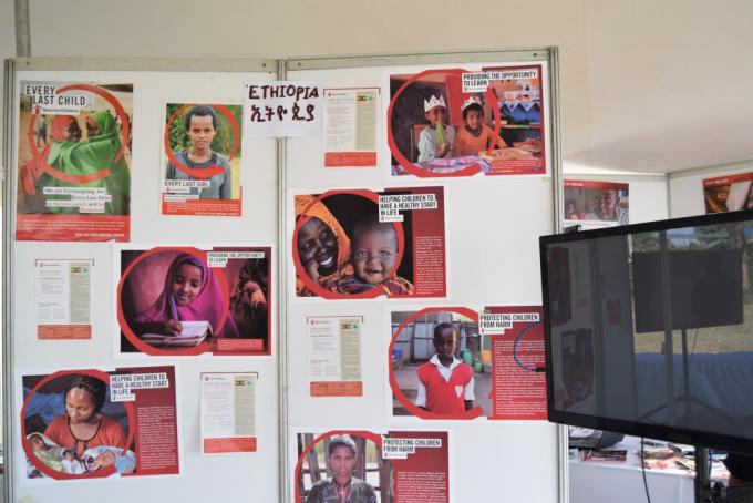 Save the Children in Ethiopia organized a booth 