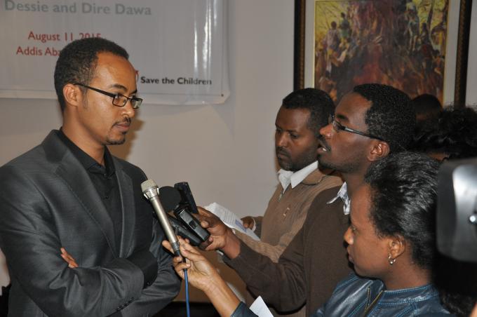 Lioul Berhanu, Senior Nutrition and Health Advisor of Save the Children in Ethiopia briefed the media on the study findings