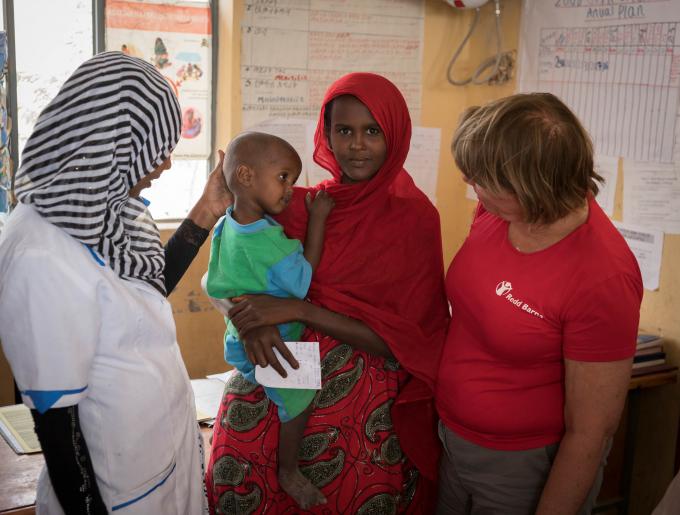 Tove R. Wang, CEO of Save the Children Norway, visiting a health center in Afar Regional State 
