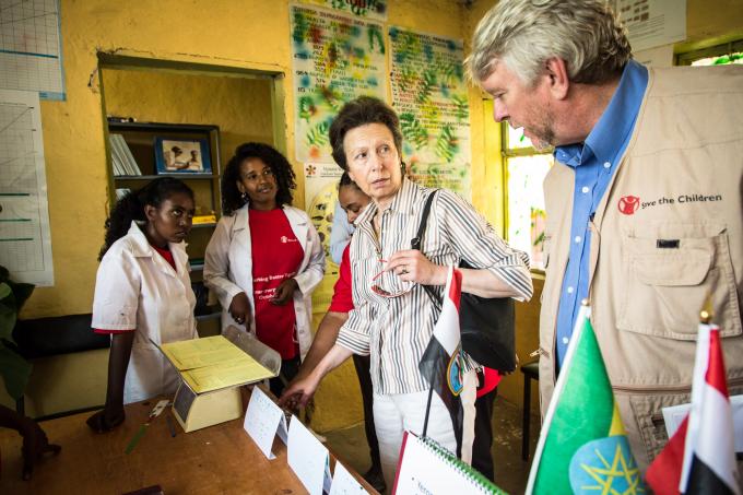 Her Royal Highness Princess Anne visits a health centre supported by Save the Children in  Dongore Furda Kebele on Monday September 29.