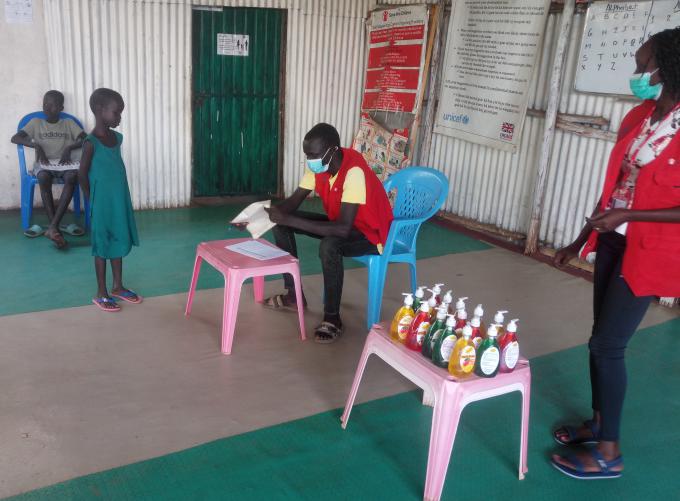 Liquid soap provided for 56 vulnerable Children in Jewi camp in COVID- 19 response at Gambella