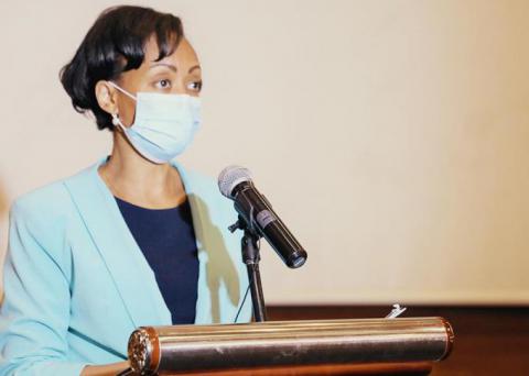 Our Guest of Honor, Minister of Health, H.E. Dr. Lia Tadesse opening "Universal Health Coverage Day" Event