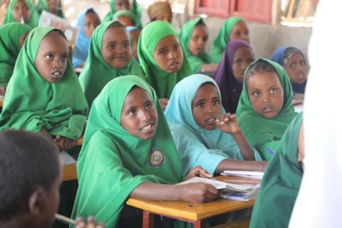 Fatuma in her classroom at Barkhadle primary school. 