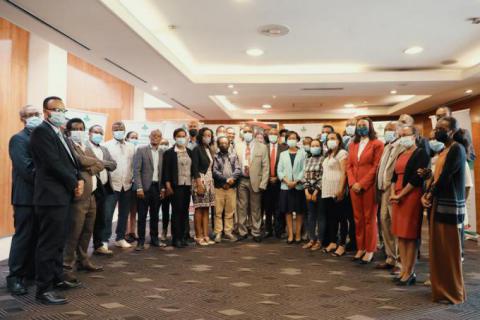 Group Photo of Attendees of 2021 "Universal Health Coverage Day" at the Hilton Hotel, Addis Ababa
